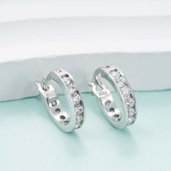 GL Hip Hop D VVS Moissanite Diamond Stud 925 Sterling Silver Earrings