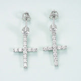 GL VVS Moissanite Diamond Fashion Cross Stud Earring