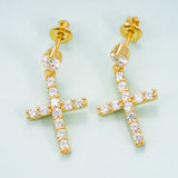 GL VVS Moissanite Diamond Fashion Cross Stud Earring