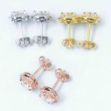 GL Hiphop Jewelry  925 Sterling Silver VVS Round Cut Moissanite Stud Earring