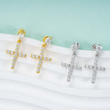 GL VVS Moissanite Diamond Fashion Cross Stud Earring