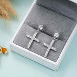GL VVS Moissanite Diamond Fashion Cross Stud Earring