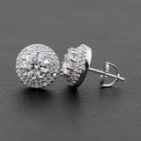 GL 925 Silver VVS Moissanite Diamond Trendy Stud Earrings