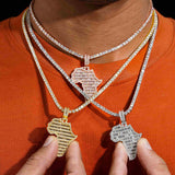 GL Silver Moissanite Continental Plate Shaped Pendant