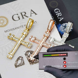 GL VVS Baguette Diamond Hip Hop Iced Out Christian Jesus Cross Pendant