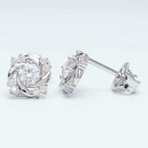 Hiphop Jewelry 925 Sterling Silver VVS Round Cut Moissanite Stud Earring