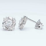 Hiphop Jewelry 925 Sterling Silver VVS Round Cut Moissanite Stud Earring