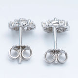 Hiphop Jewelry 925 Sterling Silver VVS Round Cut Moissanite Stud Earring