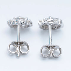 Hiphop Jewelry 925 Sterling Silver VVS Round Cut Moissanite Stud Earring