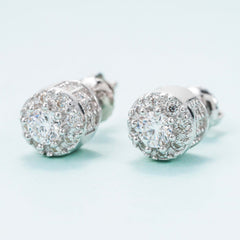 GL Hip Hop Earrings VVS Moissanite Diamond Stud 925 Sterling Silver