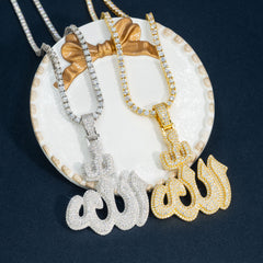 GL Iced Out Allah HipHop Moissanite Pendant