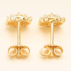 Hiphop Jewelry 925 Sterling Silver VVS Round Cut Moissanite Stud Earring