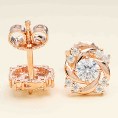 Hiphop Jewelry 925 Sterling Silver VVS Round Cut Moissanite Stud Earring