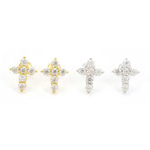 GL Cross Moissanite Diamond Earrings Hip Hop Fashion Jewelry