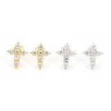 GL Cross Moissanite Diamond Earrings Hip Hop Fashion Jewelry