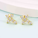GL Cross Moissanite Diamond Earrings Hip Hop Fashion Jewelry