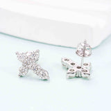 GL Cross Moissanite Diamond Earrings Hip Hop Fashion Jewelry