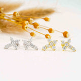 GL Cross Moissanite Diamond Earrings Hip Hop Fashion Jewelry