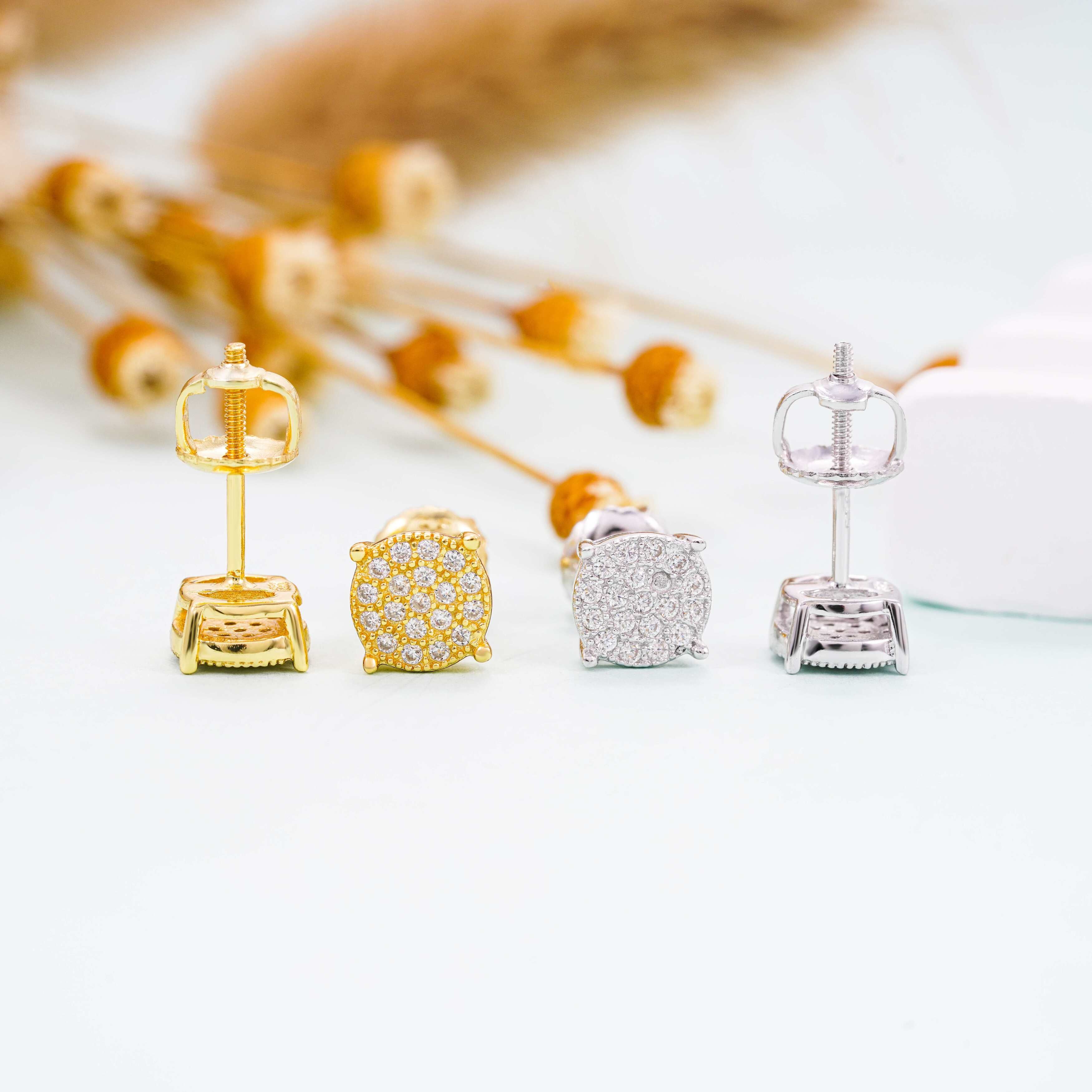 925 Sterling Silver VVS Moissanite Stud Earrings