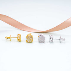 【US 3 Days Delivery】GL 925 Sterling Silver VVS Moissanite Stud Earrings