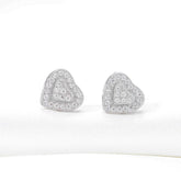 GL Silver Fashion Style Moissanite Heart Earrings