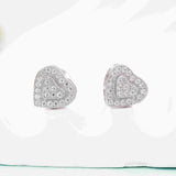 GL Silver Fashion Style Moissanite Heart Earrings