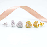 GL Silver Fashion Style Moissanite Heart Earrings