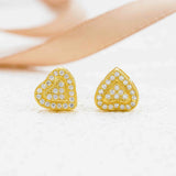 GL Silver Fashion Style Moissanite Heart Earrings