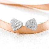 GL Silver Fashion Style Moissanite Heart Earrings