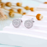 GL Hip Hop 925 Sterling Silver VVS Moissanite Diamond Stud Earrings