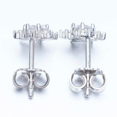 GL Hiphop Jewelry 925 Sterling Silver VVS Round Cut Moissanite Stud Star Shape Earring