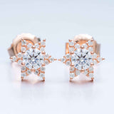 GL Hiphop Jewelry  925 Sterling Silver VVS Round Cut Moissanite Stud Star Shape Earring