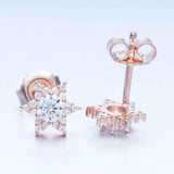 GL Hiphop Jewelry  925 Sterling Silver VVS Round Cut Moissanite Stud Star Shape Earring