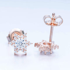 GL Hiphop Jewelry 925 Sterling Silver VVS Round Cut Moissanite Stud Star Shape Earring