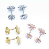 GL Hiphop Jewelry  925 Sterling Silver VVS Round Cut Moissanite Stud Star Shape Earring