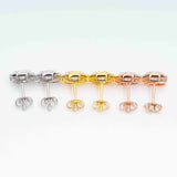 Hiphop Jewelry  925 Sterling Silver VVS Round Cut Emerald Cut Moissanite Stud pentagon Earring