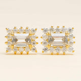 GL Hiphop Jewelry 925 Sterling Silver VVS Round Cut Emerald Cut Moissanite Stud Earring