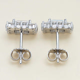 GL Hiphop Jewelry 925 Sterling Silver VVS Round Cut Emerald Cut Moissanite Stud Earring