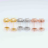 GL Hiphop Jewelry 925 Sterling Silver VVS Round Cut Moissanite Stud Earring