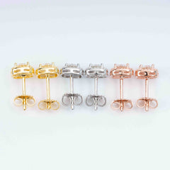 GL Hiphop Jewelry 925 Sterling Silver VVS Round Cut Moissanite Stud Earring