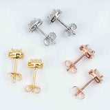 GL Hiphop Jewelry 925 Sterling Silver VVS Round Cut Moissanite Stud Earring