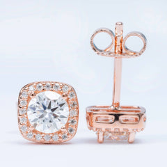 GL Hiphop Jewelry 925 Sterling Silver VVS Round Cut Moissanite Stud Earring