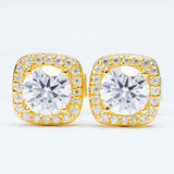 GL Hiphop Jewelry 925 Sterling Silver VVS Round Cut Moissanite Stud Earring