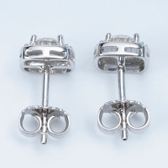 GL Hiphop Jewelry 925 Sterling Silver VVS Round Cut Moissanite Stud Earring