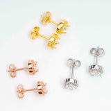 GL Hiphop Jewelry  925 Sterling Silver VVS Round Cut Moissanite Stud Earring