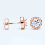 GL Hiphop Jewelry  925 Sterling Silver VVS Round Cut Moissanite Stud Earring