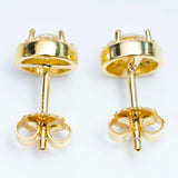 GL Hiphop Jewelry  925 Sterling Silver VVS Round Cut Moissanite Stud Earring