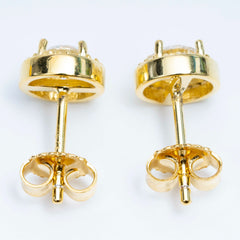 GL Hiphop Jewelry 925 Sterling Silver VVS Round Cut Moissanite Stud Earring