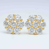 GL High Quality 925 Sterling Silver VVS Round Cut Moissanite Stud Earring