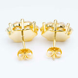 GL High Quality 925 Sterling Silver VVS Round Cut Moissanite Stud Earring